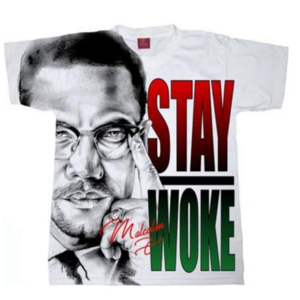 Stay Woke Malcolm X Crew Neck Unisex Tshirt